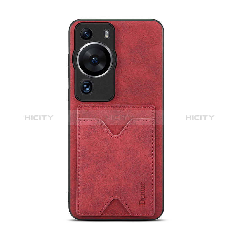 Custodia Lusso Pelle Cover MT4 per Huawei P60 Pro Rosso