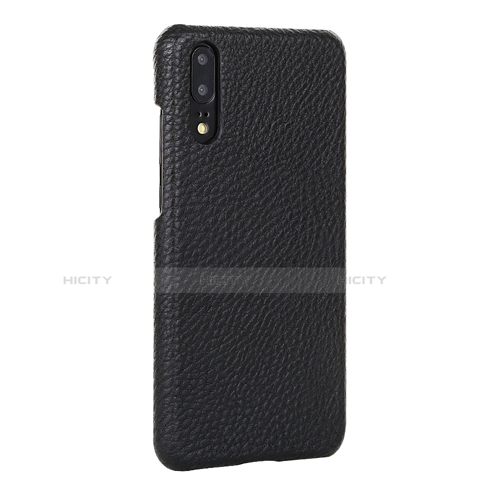 Custodia Lusso Pelle Cover P01 per Huawei P20 Pro Nero