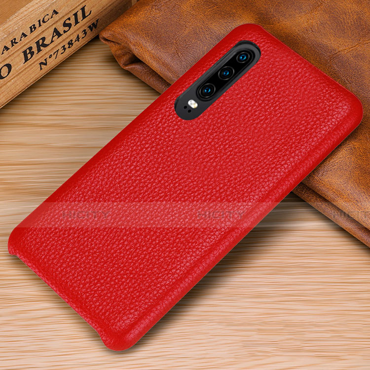 Custodia Lusso Pelle Cover P01 per Huawei P30 Blu