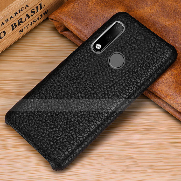 Custodia Lusso Pelle Cover P01 per Huawei P30 Lite Nero