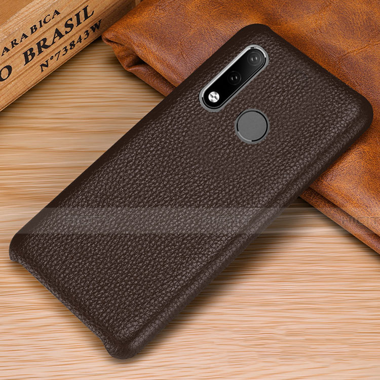 Custodia Lusso Pelle Cover P01 per Huawei P30 Lite XL Marrone