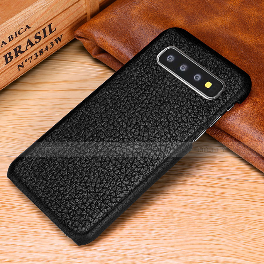 Custodia Lusso Pelle Cover P01 per Samsung Galaxy S10 5G Nero