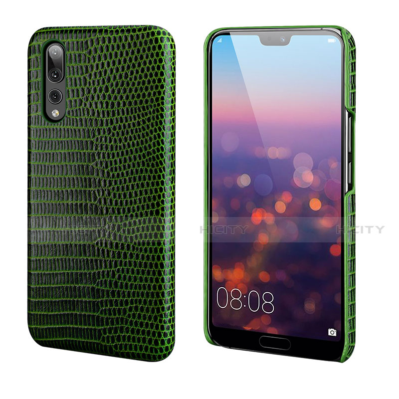 Custodia Lusso Pelle Cover P03 per Huawei P20 Pro Verde