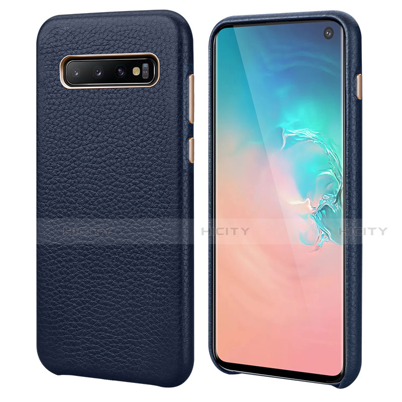 Custodia Lusso Pelle Cover P03 per Samsung Galaxy S10 5G Blu