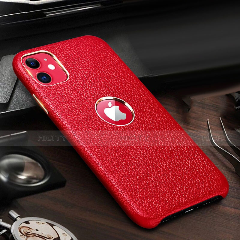 Custodia Lusso Pelle Cover per Apple iPhone 11 Rosso