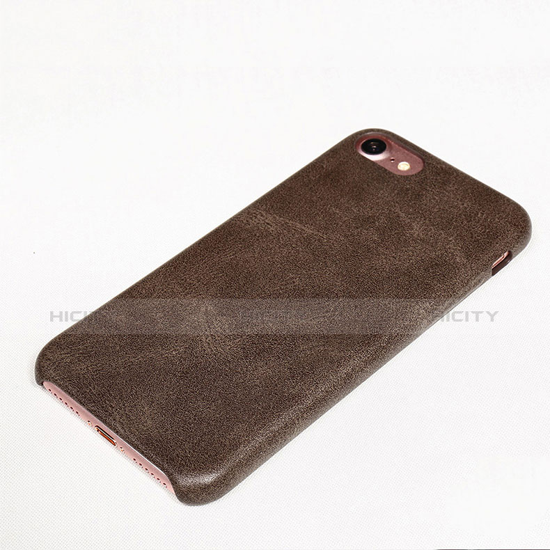 Custodia Lusso Pelle Cover per Apple iPhone 8 Marrone