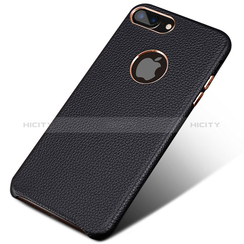 Custodia Lusso Pelle Cover per Apple iPhone 8 Plus Nero