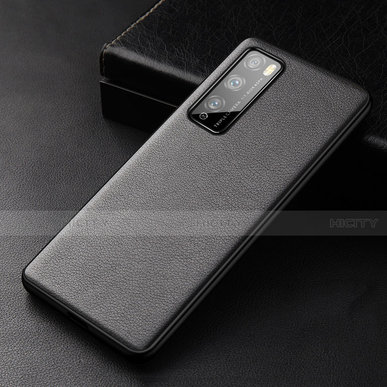 Custodia Lusso Pelle Cover per Huawei Enjoy 20 Pro 5G Nero