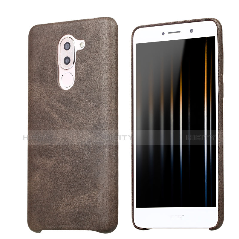 Custodia Lusso Pelle Cover per Huawei Honor 6X Pro Marrone