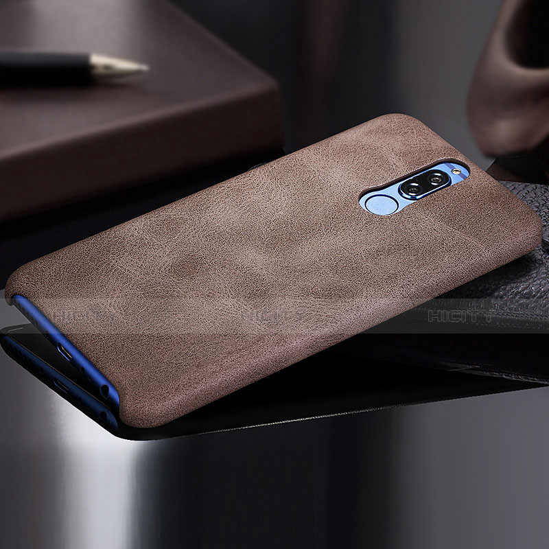 Custodia Lusso Pelle Cover per Huawei Mate 10 Lite Marrone