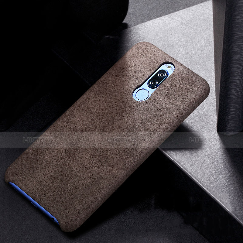 Custodia Lusso Pelle Cover per Huawei Mate 10 Lite Marrone