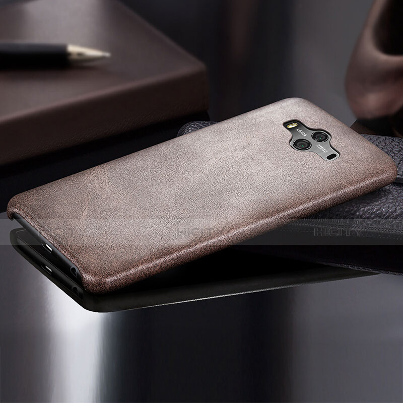 Custodia Lusso Pelle Cover per Huawei Mate 10 Marrone