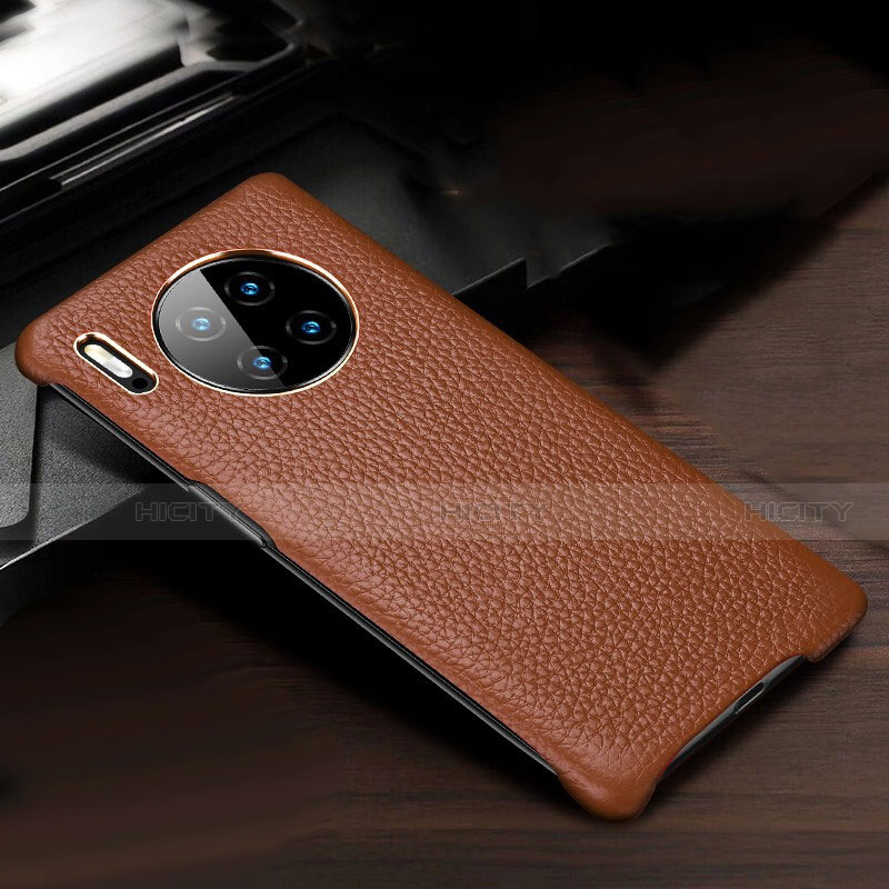 Custodia Lusso Pelle Cover per Huawei Mate 30 5G Marrone