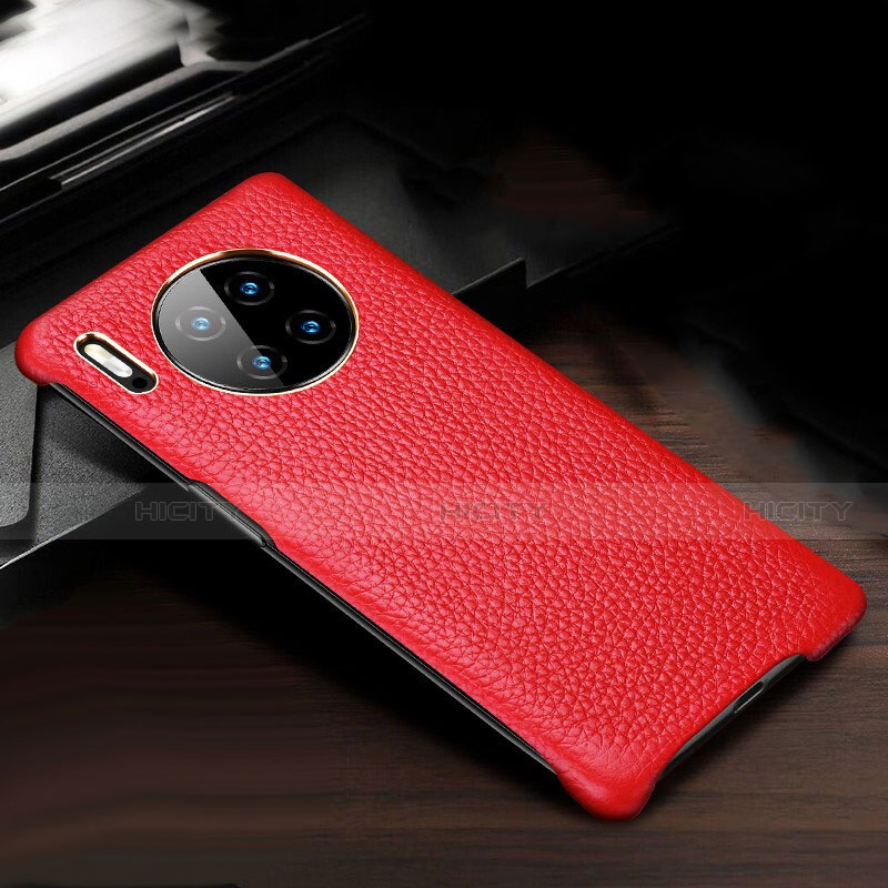 Custodia Lusso Pelle Cover per Huawei Mate 30 5G Rosso