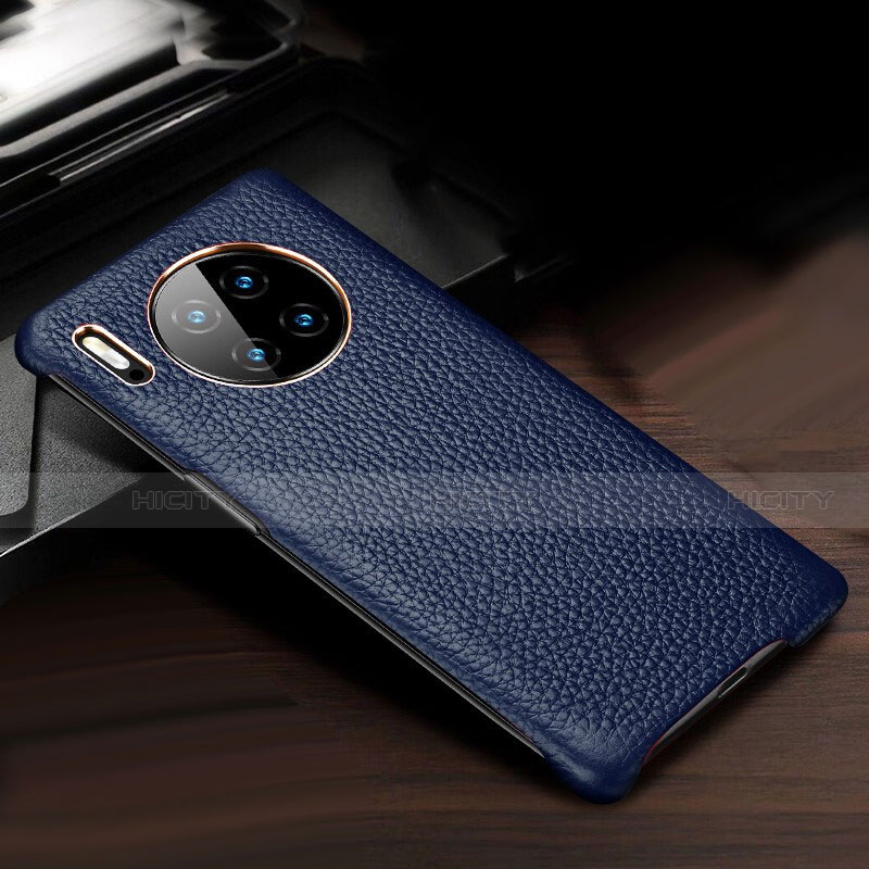 Custodia Lusso Pelle Cover per Huawei Mate 30 Pro Blu