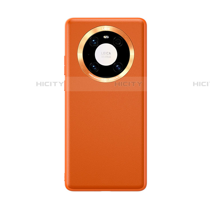 Custodia Lusso Pelle Cover per Huawei Mate 40 Arancione