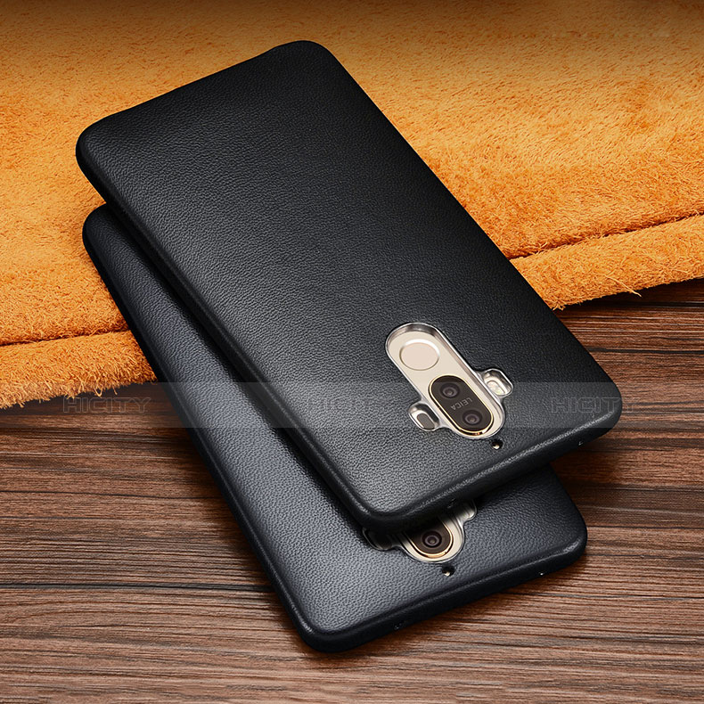 Custodia Lusso Pelle Cover per Huawei Mate 9 Nero