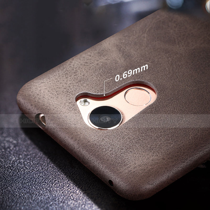 Custodia Lusso Pelle Cover per Huawei Y7 Prime Marrone