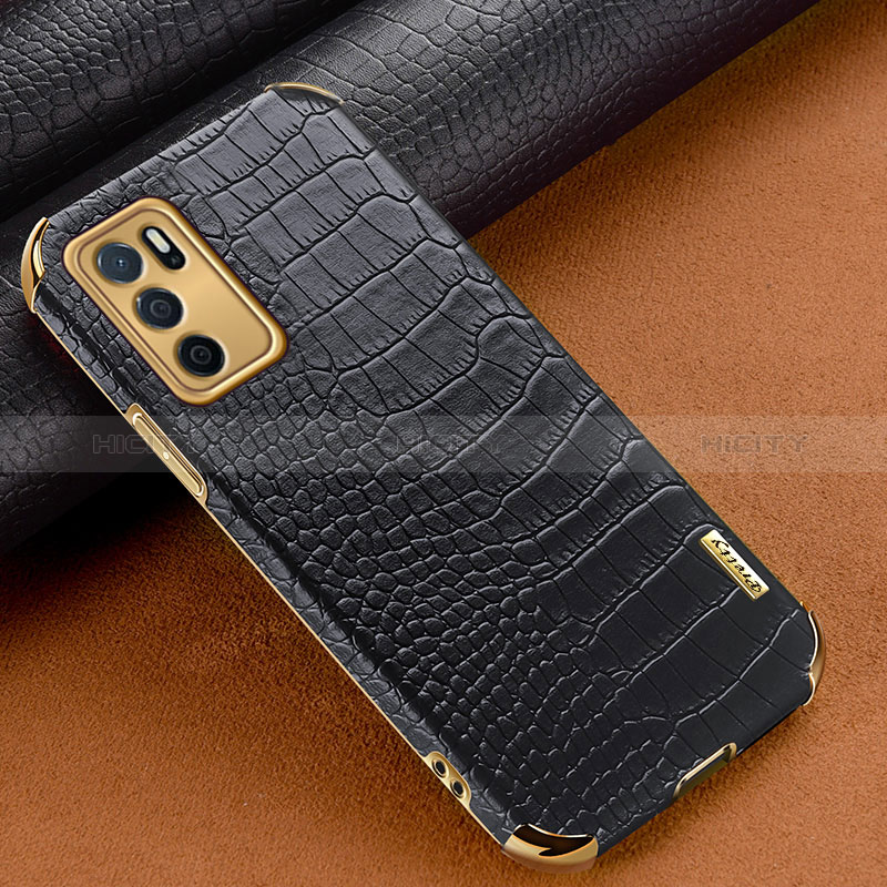 Custodia Lusso Pelle Cover per Oppo A16 Nero