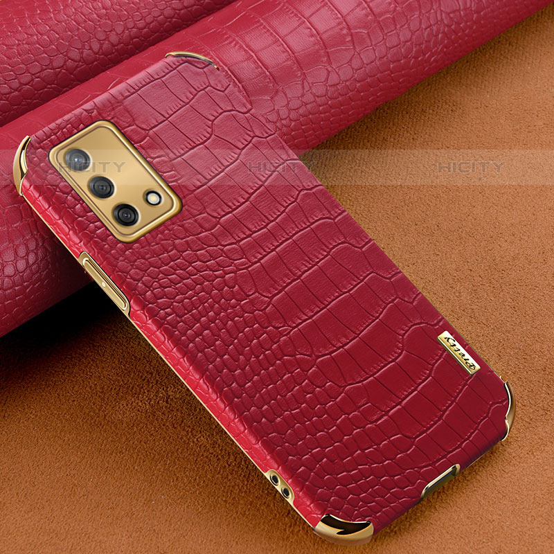 Custodia Lusso Pelle Cover per Oppo A74 4G Rosso