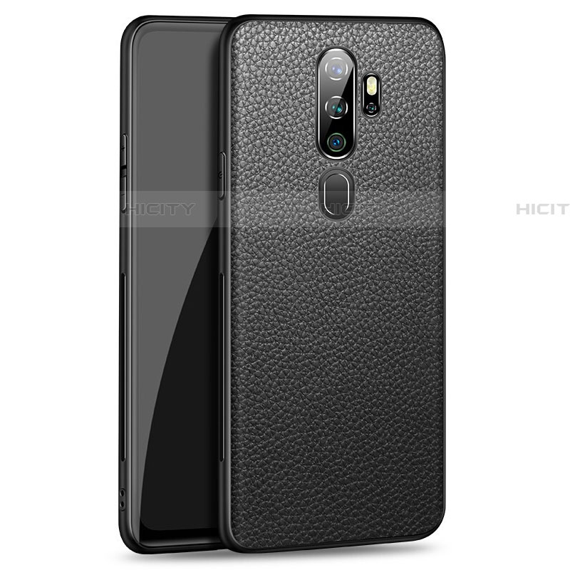 Custodia Lusso Pelle Cover per Oppo A9 (2020) Nero