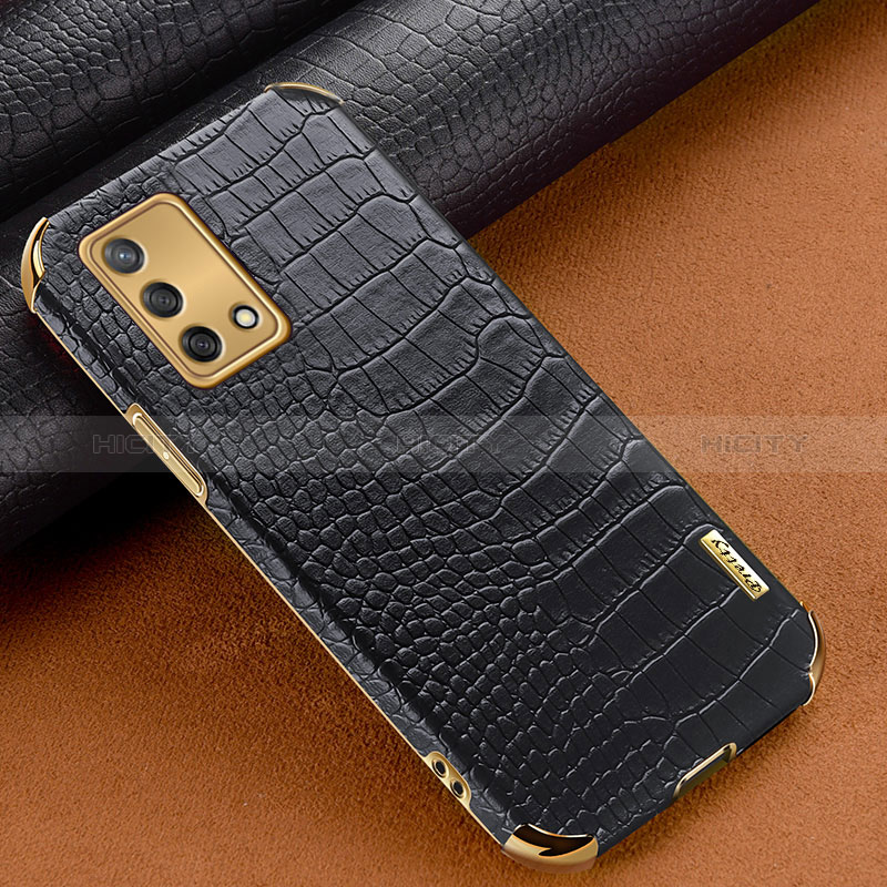 Custodia Lusso Pelle Cover per Oppo F19 Nero