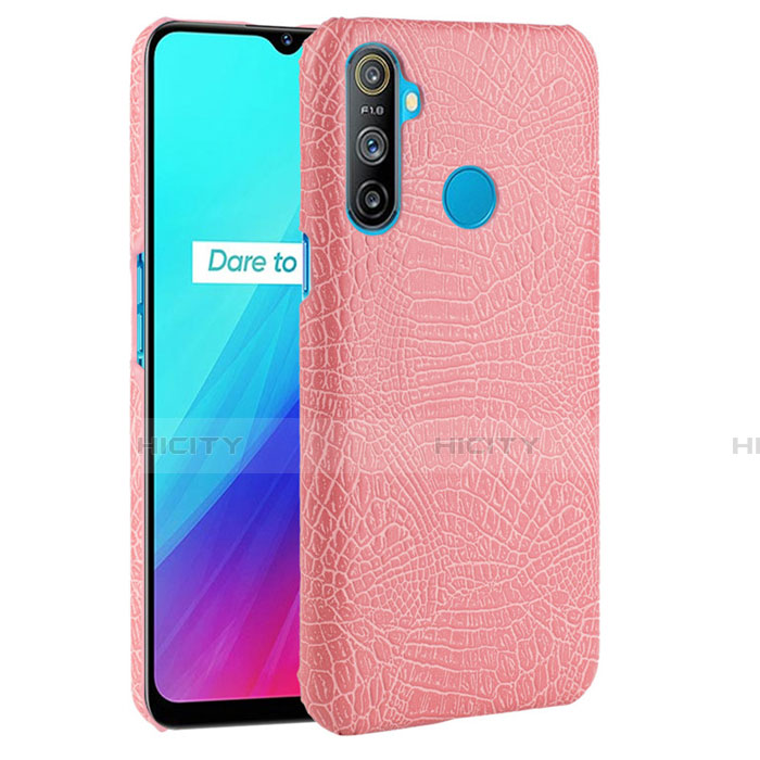 Custodia Lusso Pelle Cover per Realme C3 Rosa