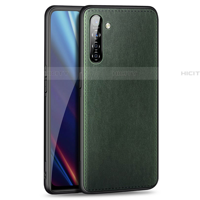 Custodia Lusso Pelle Cover per Realme X2 Verde