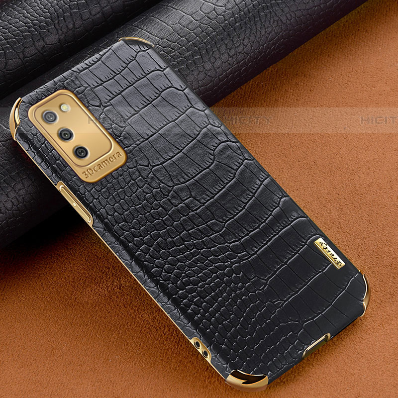 Custodia Lusso Pelle Cover per Samsung Galaxy A03s Nero