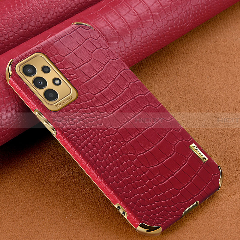 Custodia Lusso Pelle Cover per Samsung Galaxy A13 4G Rosso