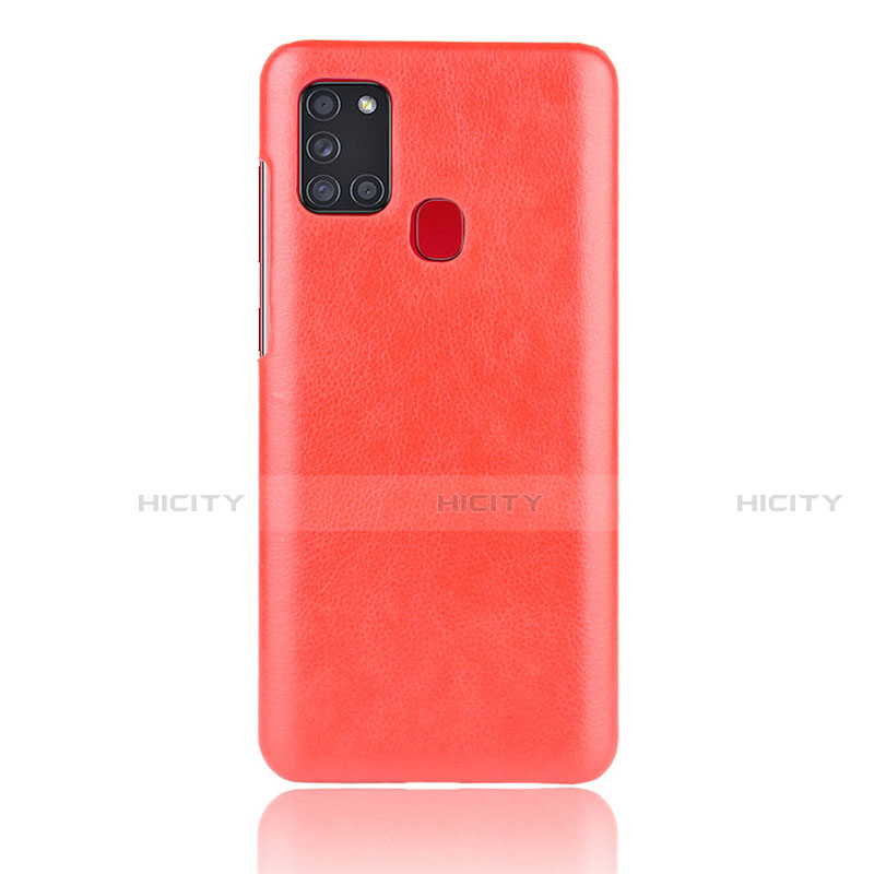 Custodia Lusso Pelle Cover per Samsung Galaxy A21s Rosso