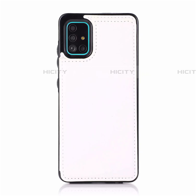 Custodia Lusso Pelle Cover per Samsung Galaxy A51 5G Bianco