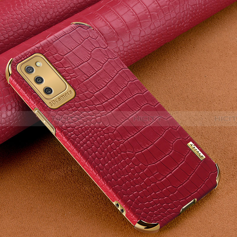 Custodia Lusso Pelle Cover per Samsung Galaxy F02S SM-E025F Rosso