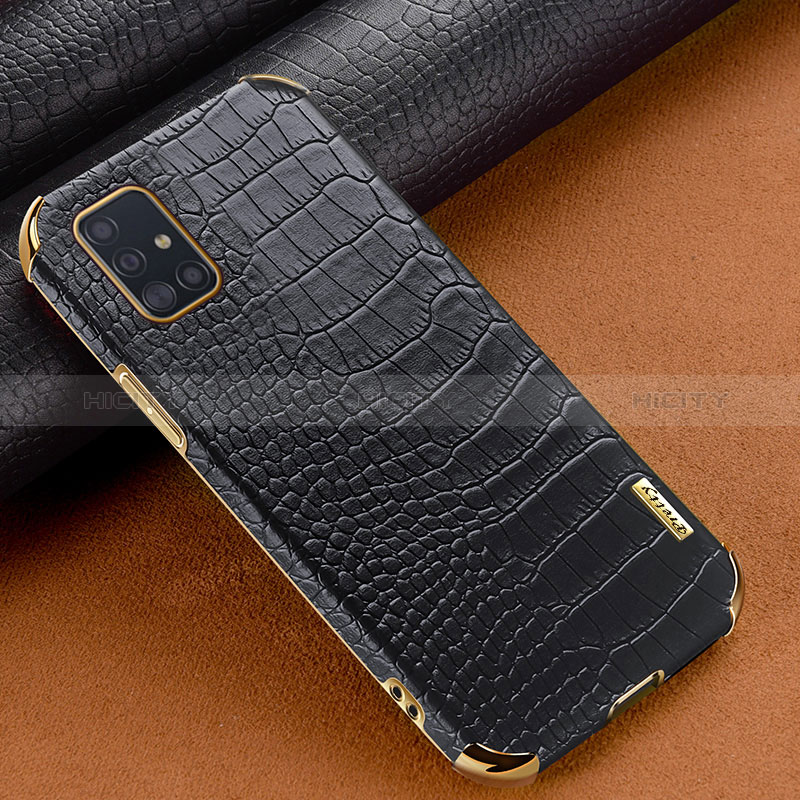 Custodia Lusso Pelle Cover per Samsung Galaxy M40S Nero