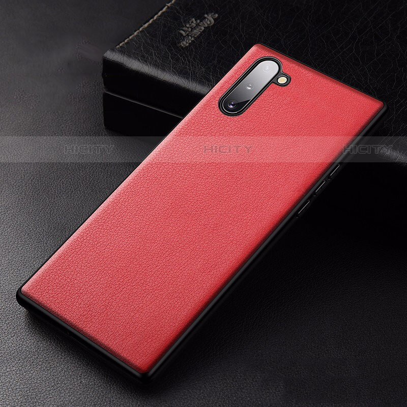 Custodia Lusso Pelle Cover per Samsung Galaxy Note 10 Rosso