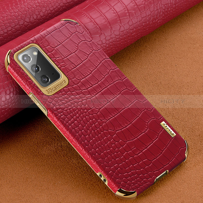 Custodia Lusso Pelle Cover per Samsung Galaxy Note 20 5G Rosso