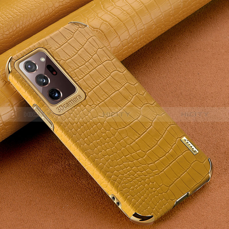 Custodia Lusso Pelle Cover per Samsung Galaxy Note 20 Ultra 5G Giallo