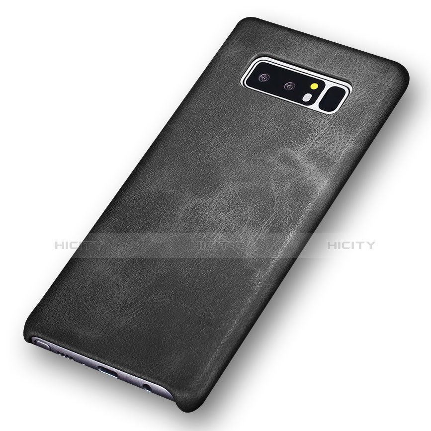 Custodia Lusso Pelle Cover per Samsung Galaxy Note 8 Nero