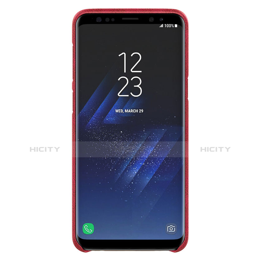 Custodia Lusso Pelle Cover per Samsung Galaxy S9 Plus Rosso