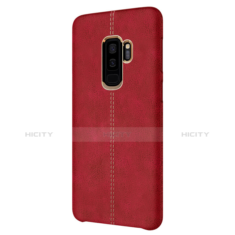 Custodia Lusso Pelle Cover per Samsung Galaxy S9 Plus Rosso