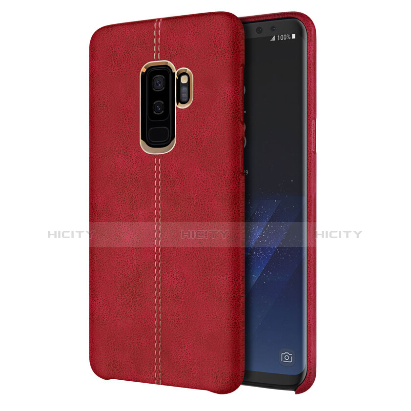 Custodia Lusso Pelle Cover per Samsung Galaxy S9 Plus Rosso