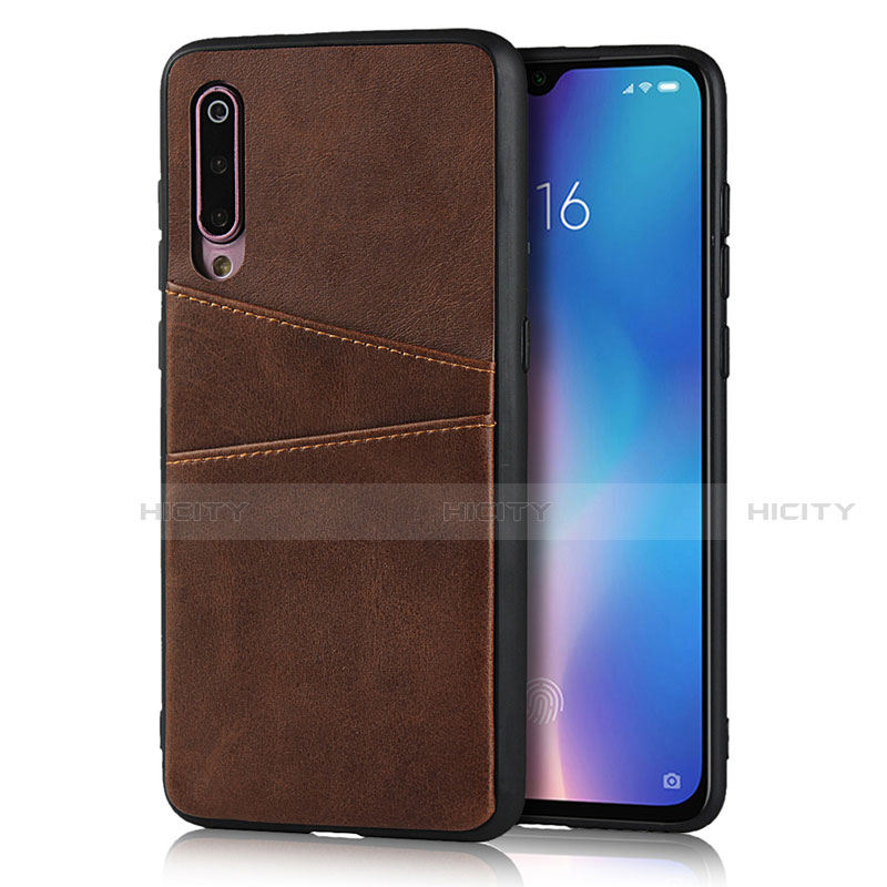 Custodia Lusso Pelle Cover per Xiaomi Mi 9 Pro Marrone