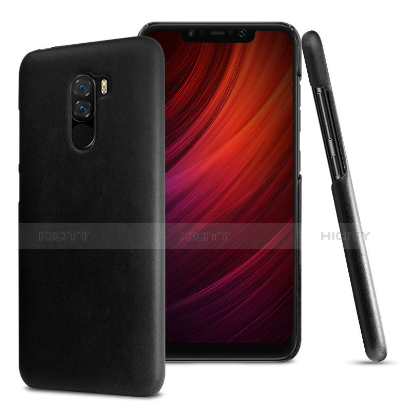 Custodia Lusso Pelle Cover per Xiaomi Pocophone F1 Nero