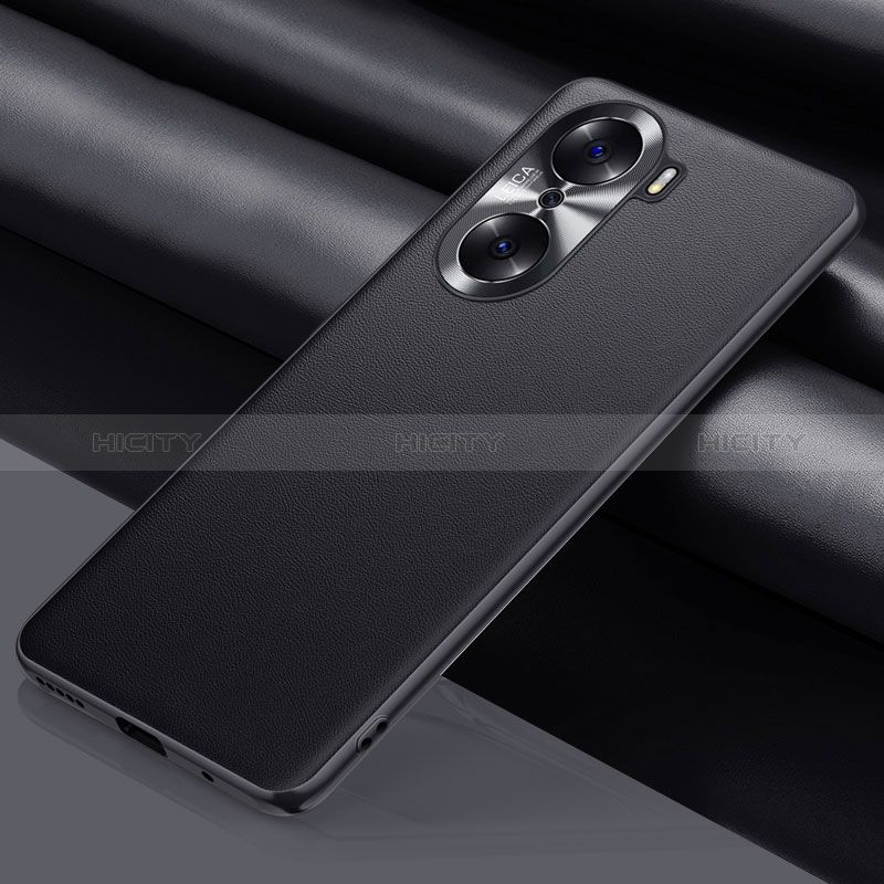 Custodia Lusso Pelle Cover QK1 per Huawei Honor 60 5G Nero