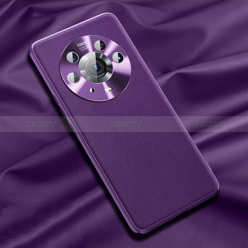 Custodia Lusso Pelle Cover QK1 per Huawei Honor Magic3 Pro 5G Viola