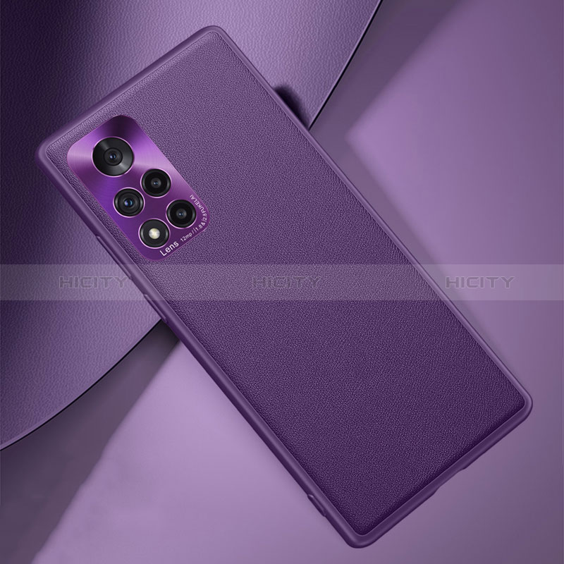 Custodia Lusso Pelle Cover QK1 per Huawei Honor V40 5G Viola