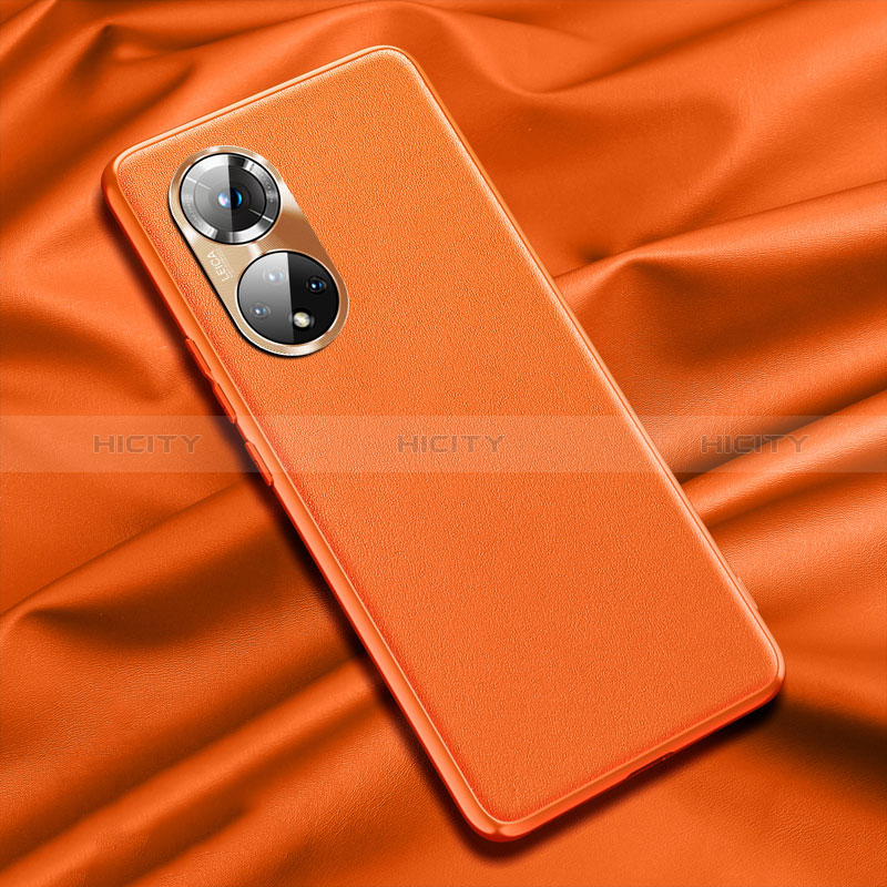 Custodia Lusso Pelle Cover QK1 per Huawei Nova 9 Arancione