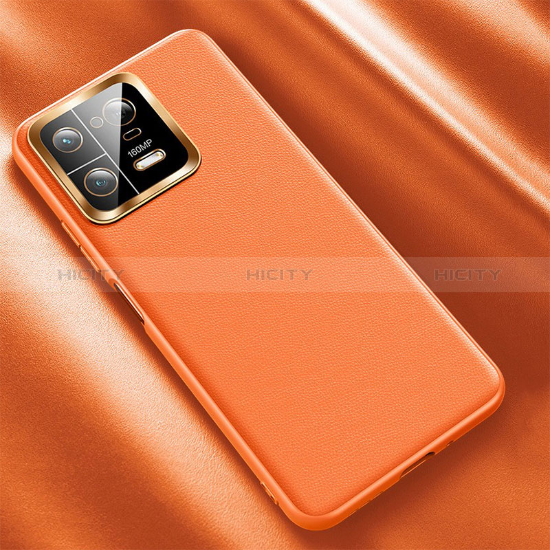 Custodia Lusso Pelle Cover QK1 per Xiaomi Mi 13 Pro 5G Arancione