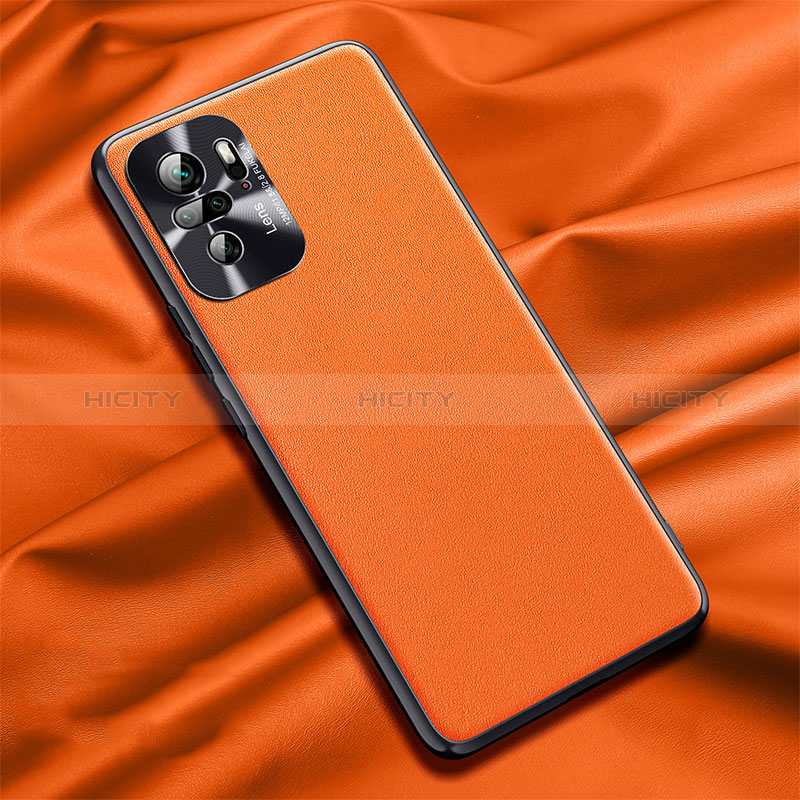 Custodia Lusso Pelle Cover QK1 per Xiaomi Poco M5S Arancione