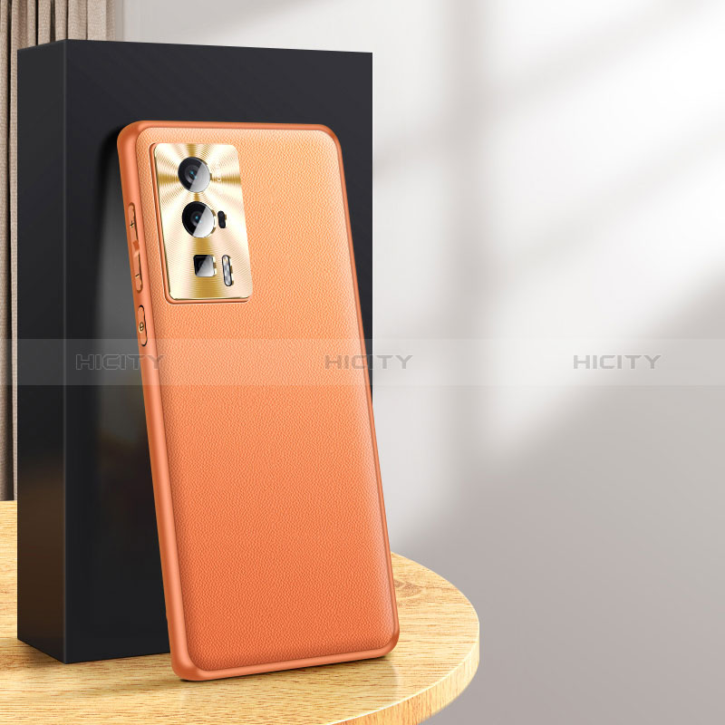 Custodia Lusso Pelle Cover QK2 per Xiaomi Redmi K60 5G Arancione